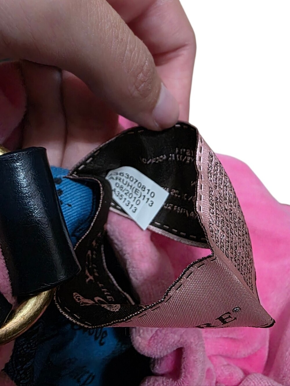 Juicy Couture vintage hot pink cotton embroidered handbag - Picture 6 of 8